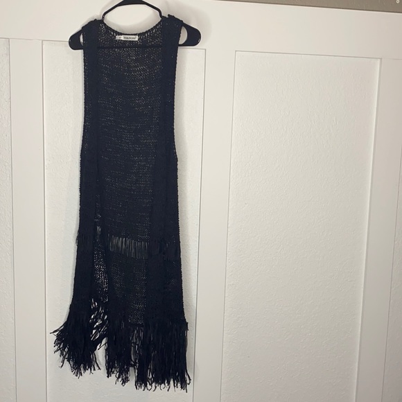 women’s black boho vest - Picture 1 of 4